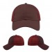 USA-made 6L Burgundy Chino baseball cap, virtual view, manufactured in Newark NJ