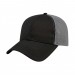 USA-made 6L Black-Light Gray Chino baseball cap, 3q view, manufactured in Newark NJ
