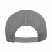 USA-made 6L Black-Light Gray Chino baseball cap, back view, manufactured in Newark NJ