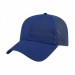 USA-made 6L Royal Blue Chino baseball cap, 3q view, manufactured in Newark NJ
