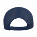 USA-made 6L Royal Blue Chino baseball cap, back view, manufactured in Newark NJ