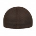 USA-made 6S Brown Chino baseball cap, back view, manufactured in Newark NJ
