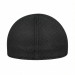 USA-made 6S Black Chino baseball cap, back view, manufactured in Newark NJ