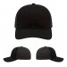 USA-made 6S Black Chino baseball cap, virtual view, manufactured in Newark NJ