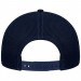 USA-made 6S Light Gray-Navy Chino baseball cap, back view, manufactured in Newark NJ