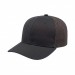 USA-made 6S Dark Gray Chino baseball cap, 3q view, manufactured in Newark NJ