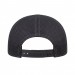 USA-made 6S Dark Gray Chino baseball cap, back view, manufactured in Newark NJ