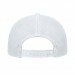 USA-made 6S Black-White Chino baseball cap, back view, manufactured in Newark NJ