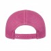 USA-made 6S Pink Chino baseball cap, back view, manufactured in Newark NJ