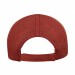 USA-made 6S Red Chino baseball cap, back view, manufactured in Newark NJ