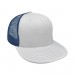 White-Navy Meshback Snapback Dad Cap 3Q Image