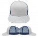 White-Navy Meshback Snapback Dad Cap VIRTUAL Image