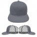 Heather Grey-Light Gray Meshback Snapback Dad Cap VIRTUAL Image