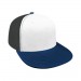 White-Navy Meshback Snapback Prostyle 3Q Image