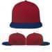 USA Made Red-Navy Flat Brim High Crown Cap