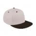 Putty Flat Brim High Crown-Black Visor, Eyelets