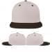USA Made Putty-Black Flat Brim High Crown Cap