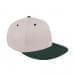 Putty Flat Brim High Crown-Hunter Green Visor, Eyelets