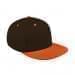 Black Flat Brim High Crown-Orange Visor, Eyelets