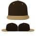 USA Made Black-Khaki Flat Brim High Crown Cap