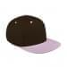 Black Flat Brim High Crown-Pink Visor, Eyelets