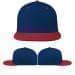 USA Made Navy-Red Flat Brim High Crown Cap