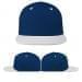 USA Made Navy-White Flat Brim High Crown Cap