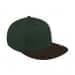 Hunter Green Flat Brim High Crown-Black Visor, Eyelets