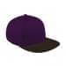 Purple Flat Brim High Crown-Black Visor, Eyelets