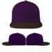 USA Made Purple-Black Flat Brim High Crown Cap