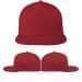 USA Made Red Flat Brim High Crown Cap