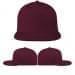USA Made Burgundy Flat Brim High Crown Cap