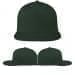 USA Made Hunter Green Flat Brim High Crown Cap