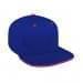 Royal Blue Flat Brim High Crown-Red Sandwich, Eyelets