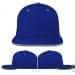 USA Made Royal Blue-Light Gray Flat Brim High Crown Cap