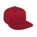 Red Flat Brim High Crown-Black Sandwich, Eyelets