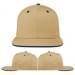 USA Made Khaki-Navy Flat Brim High Crown Cap