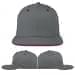 USA Made Light Gray-Burgundy Flat Brim High Crown Cap