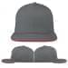 Light Gray-Red Denim Leather Flat Brim, Virtual Image