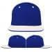 USA Made Royal Blue-White Flat Brim High Crown Cap
