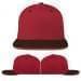 USA Made Red-Black Flat Brim High Crown Cap
