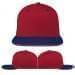 USA Made Red-Navy Flat Brim High Crown Cap