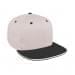 Putty Flat Brim High Crown-Dark Gray Visor, Eyelets