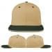 USA Made Khaki-Hunter Green Flat Brim High Crown Cap