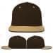 USA Made Black-Khaki Flat Brim High Crown Cap