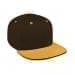 Black Flat Brim High Crown-Athletic Gold Visor, Eyelets