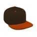 Black Flat Brim High Crown-Blaze Orange Visor, Eyelets