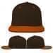 USA Made Black-Blaze Orange Flat Brim High Crown Cap