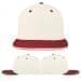 USA Made White-Red Flat Brim High Crown Cap