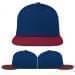 USA Made Navy-Red Flat Brim High Crown Cap